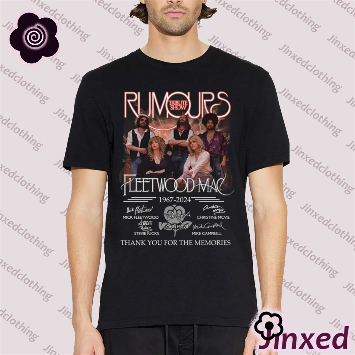 Rumours Tribute Show Fleetwood Mac 1967-2024 Thank You For The Memories T-shirt 